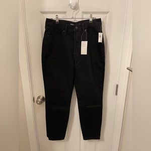 Black Old Navy Straight Leg High Rise Jeans | 10